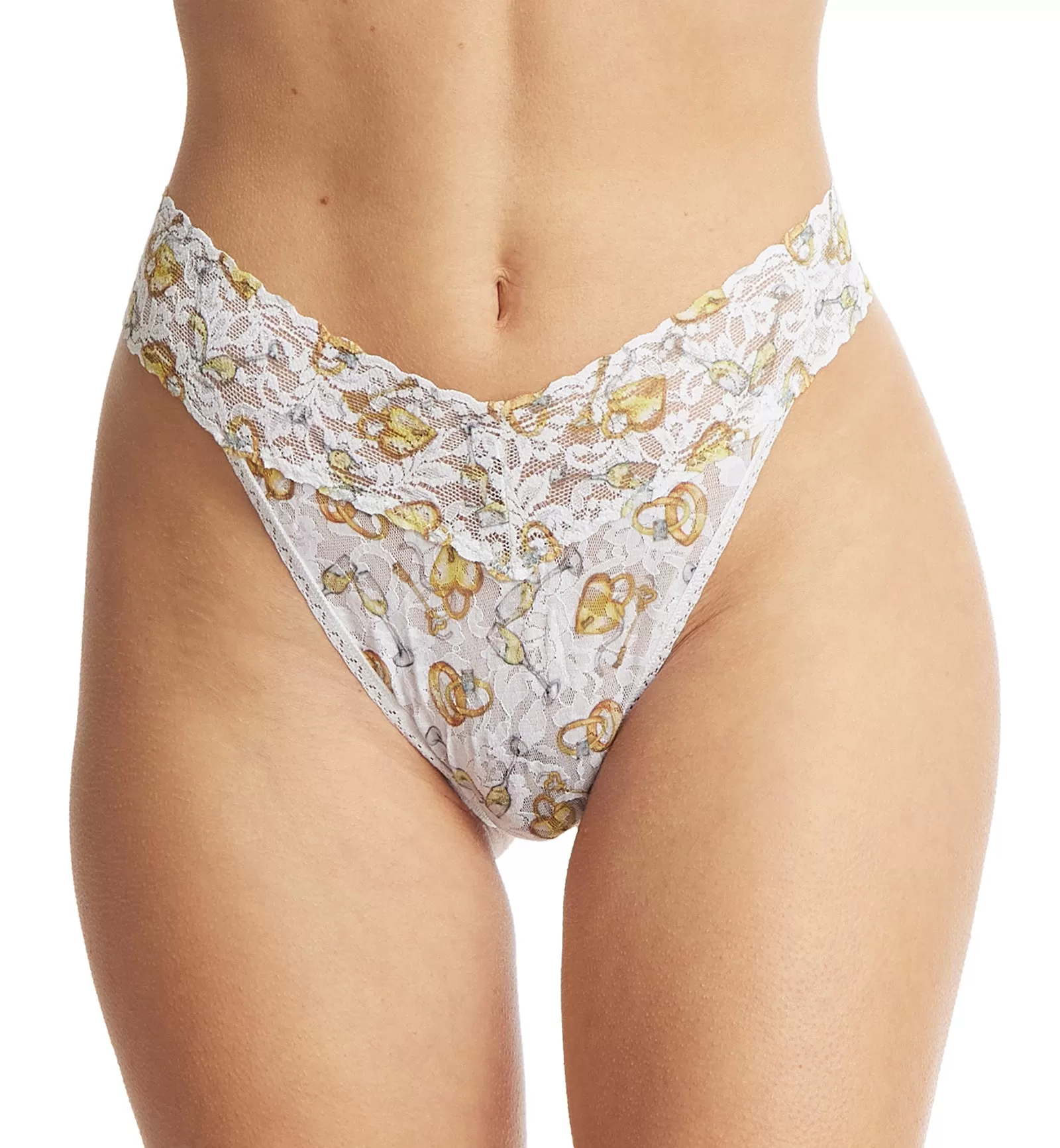 Hanky Panky Signature Lace Printed Original Rise Thong (PR4811P) - Forever Gold