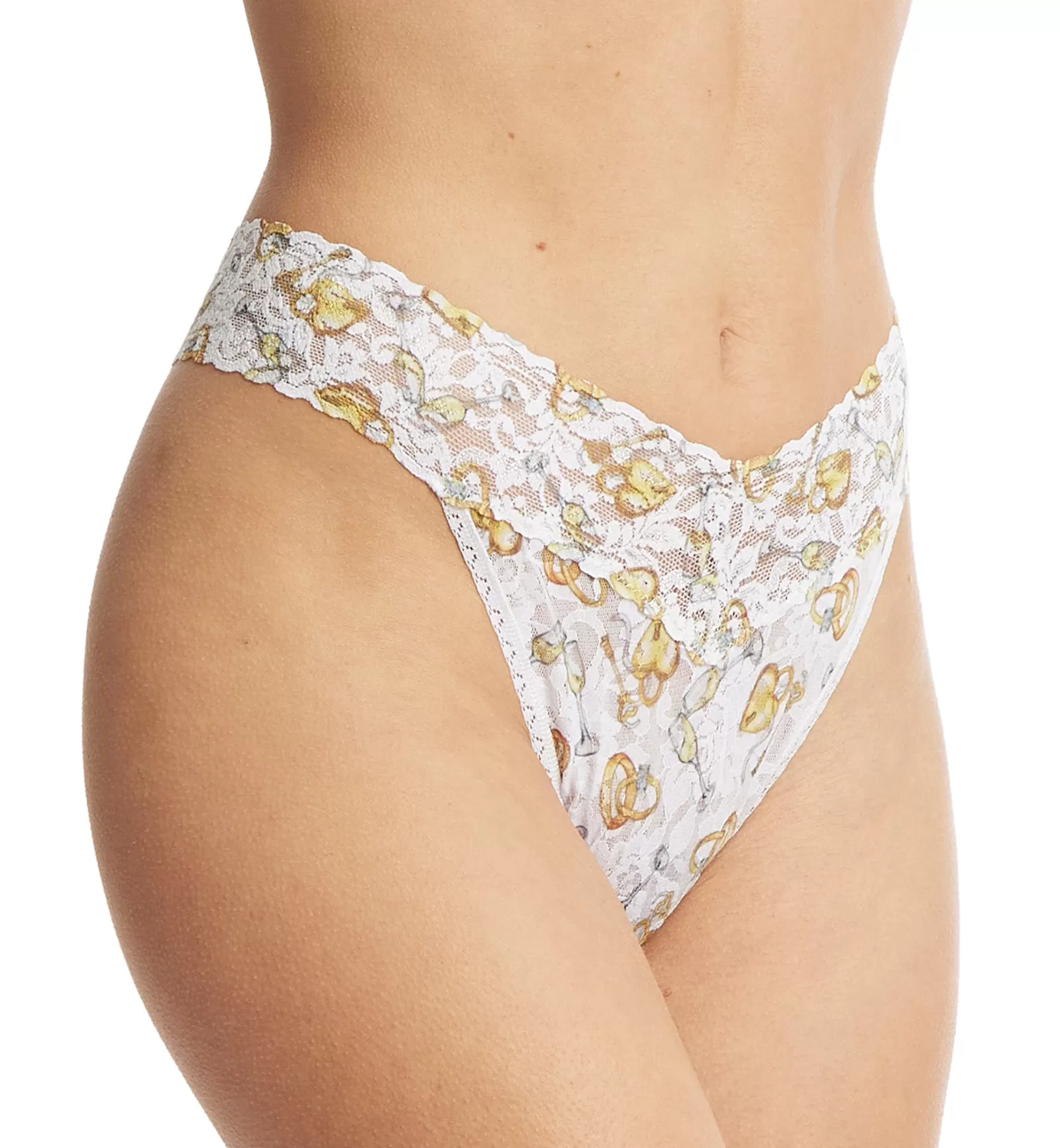 Hanky Panky Signature Lace Printed Original Rise Thong (PR4811P) - Forever Gold