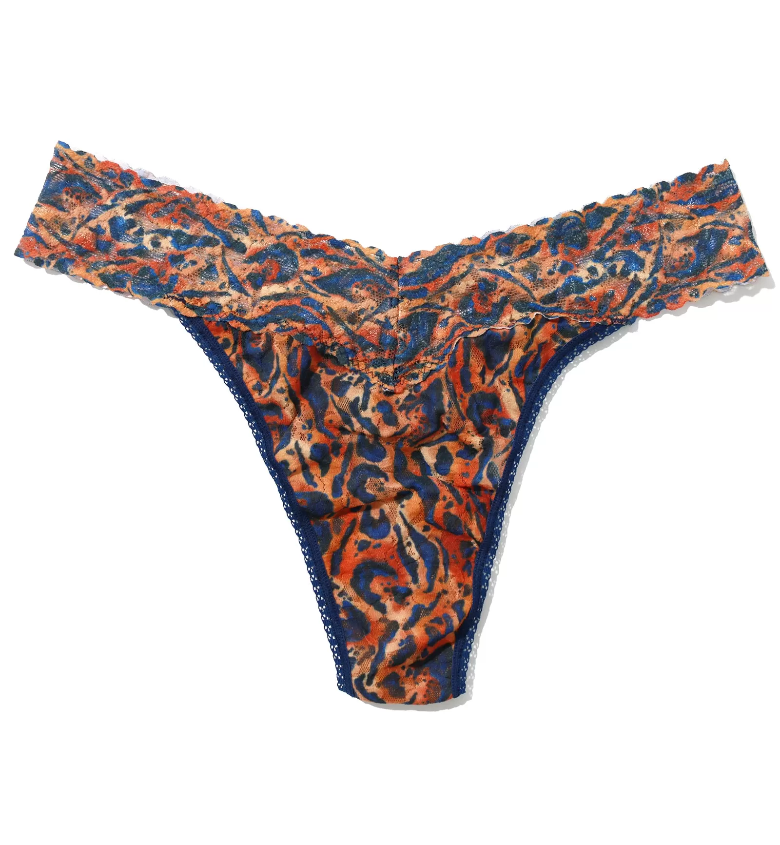 Hanky Panky Signature Lace Printed Original Rise Thong (PR4811P) - Wild About Blue