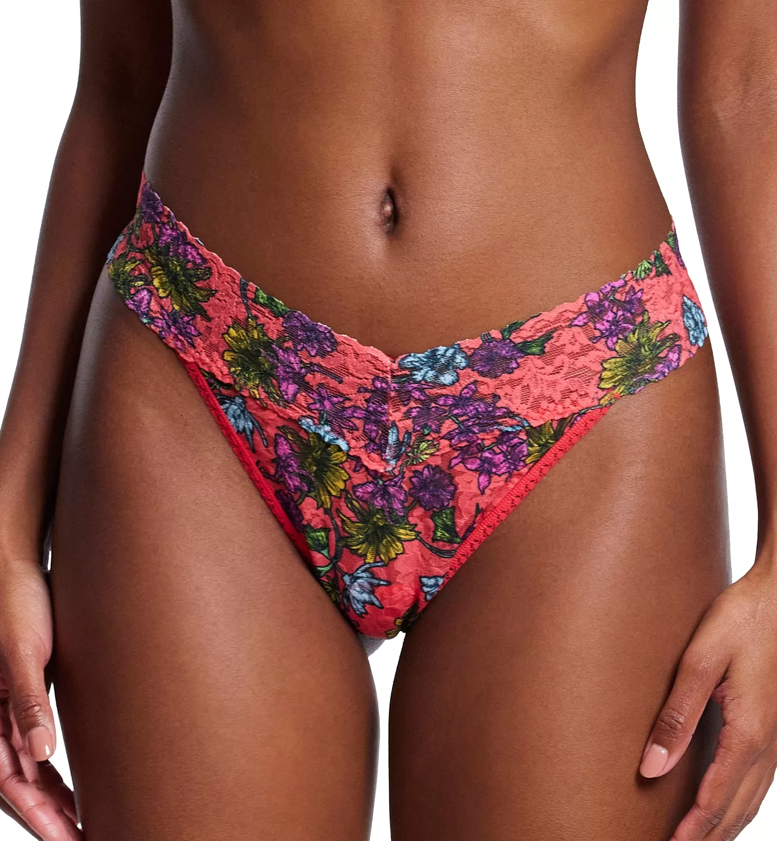 Hanky Panky Signature Lace Printed Original Rise Thong (PR4811P) - Wonderland Blooms