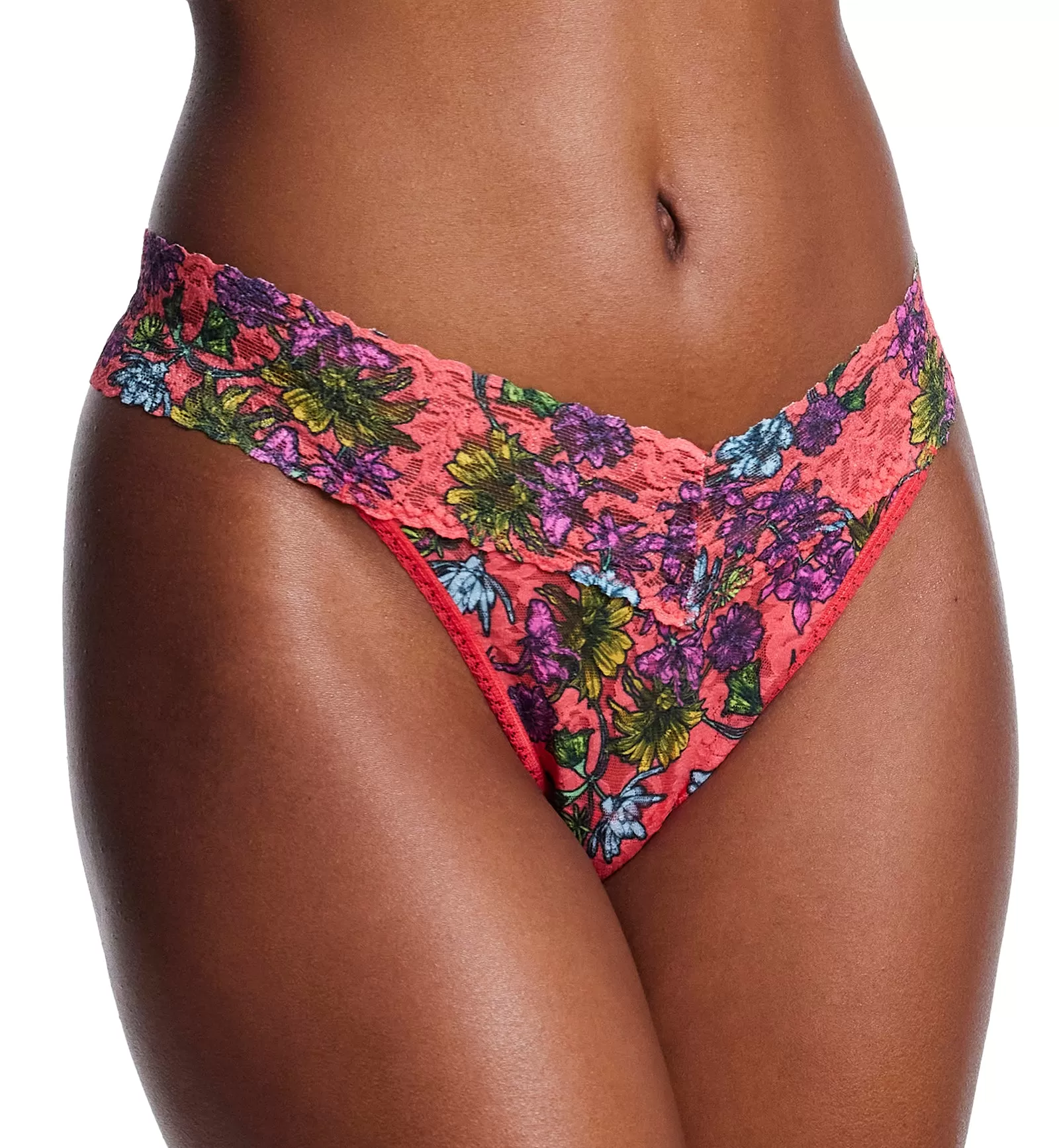 Hanky Panky Signature Lace Printed Original Rise Thong (PR4811P) - Wonderland Blooms