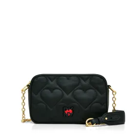 Heart Of NY Quilted Camera Bag -Black