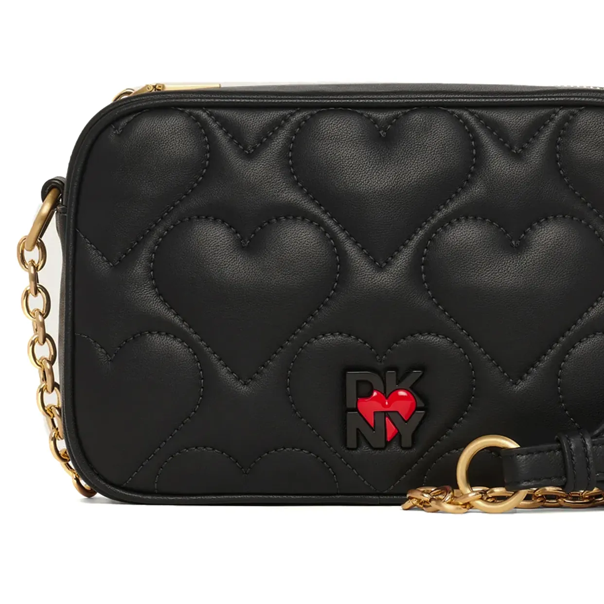 Heart Of NY Quilted Camera Bag -Black