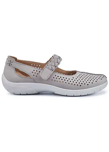 Hotter Flint Grey Quake II Wide Women’s Shoes | Grattan