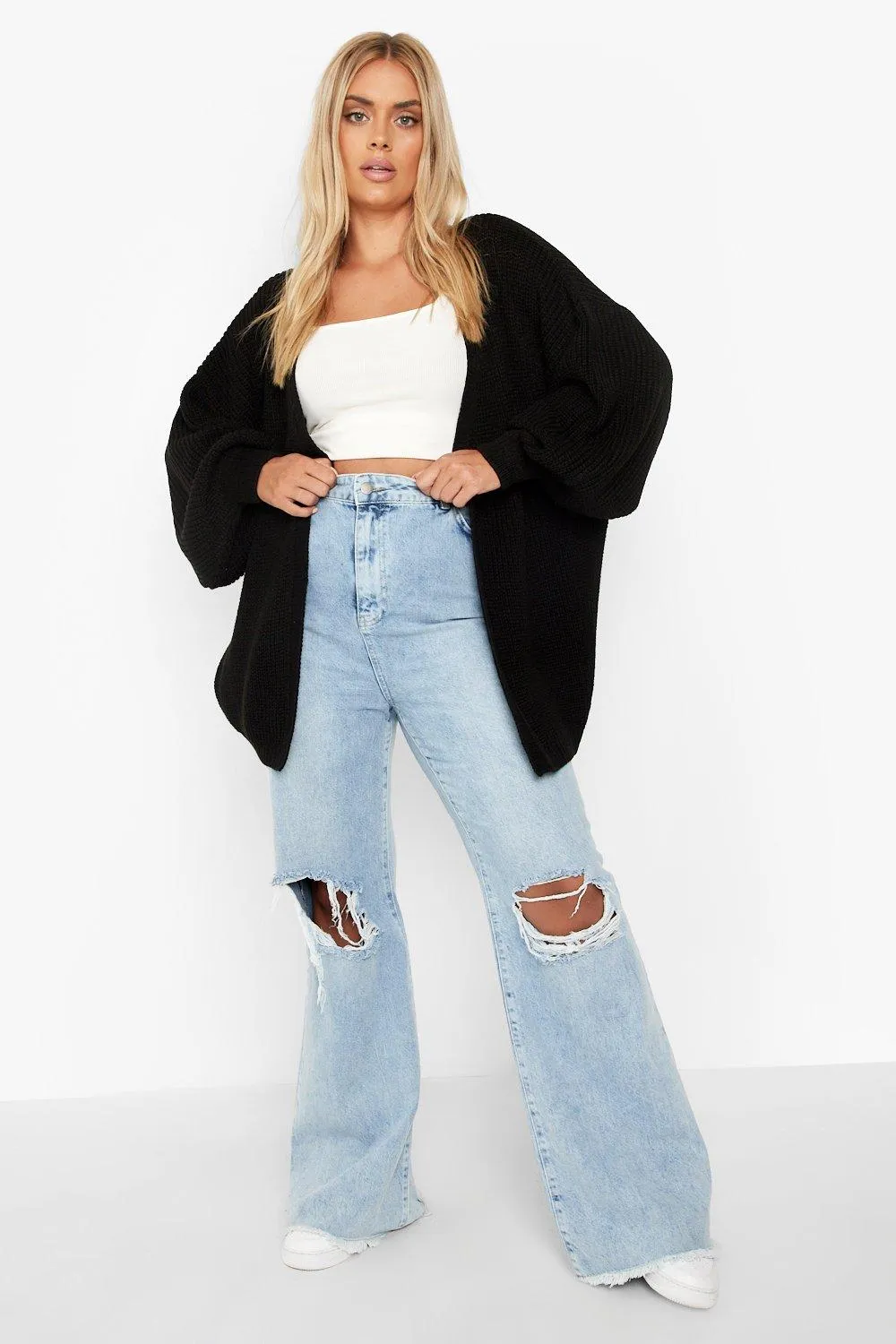 Jumpers & Cardigans | Plus Edge to Edge Cardigan | boohoo