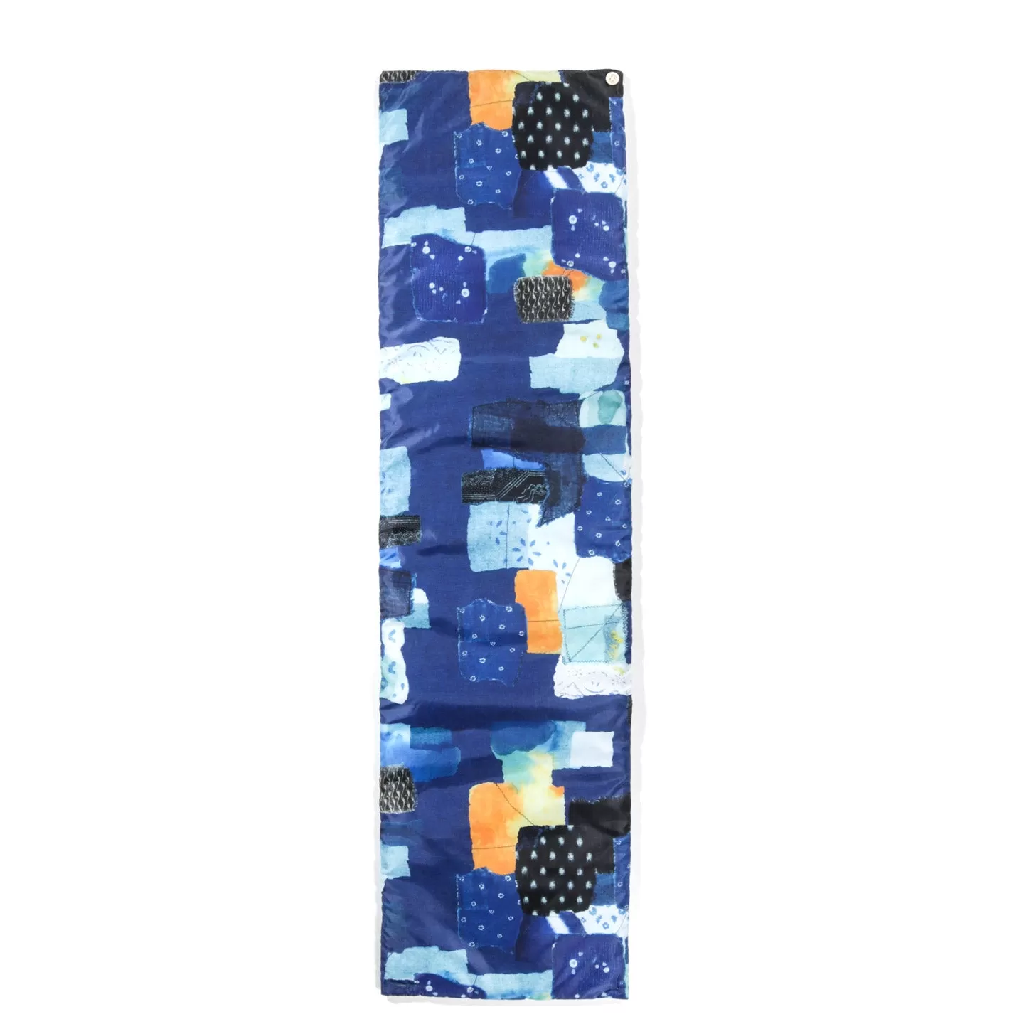 KAPITAL BORO PRINT NYLON OYSE SNOOD SCARF NAVY