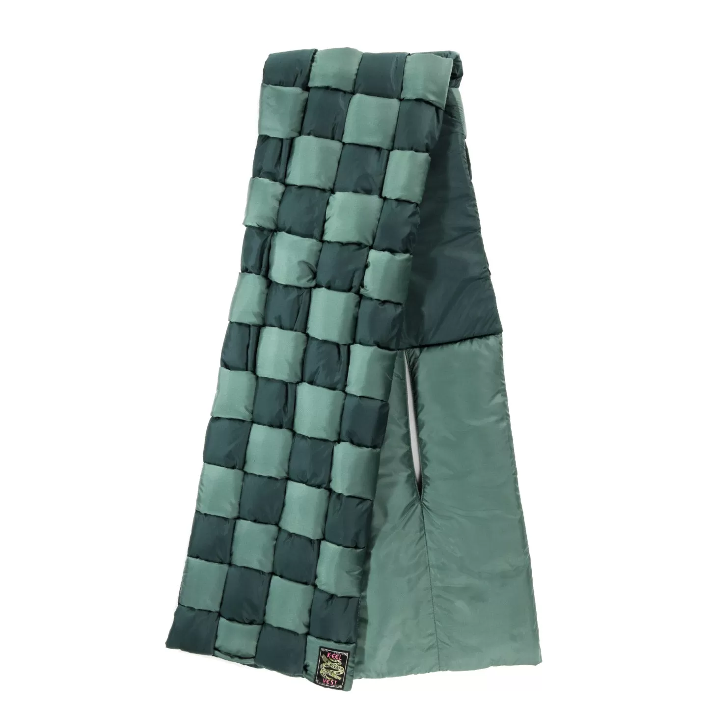 KAPITAL NYLON KEEL WEAVING SCARF GREEN