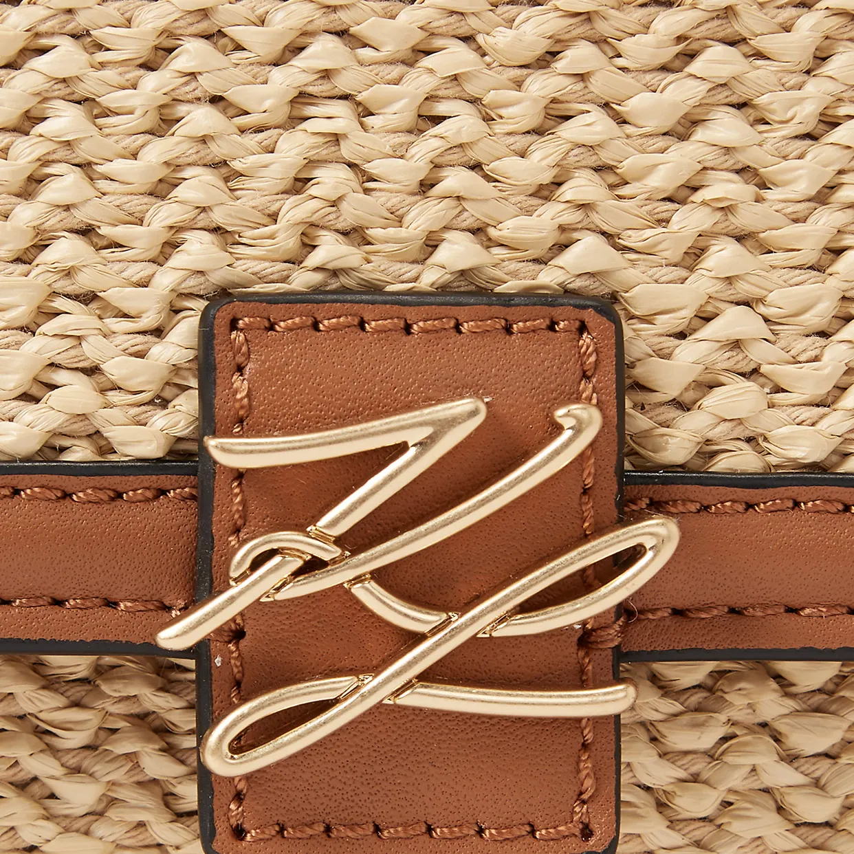 K/Autograph Raffia Phone Pouch -Natural