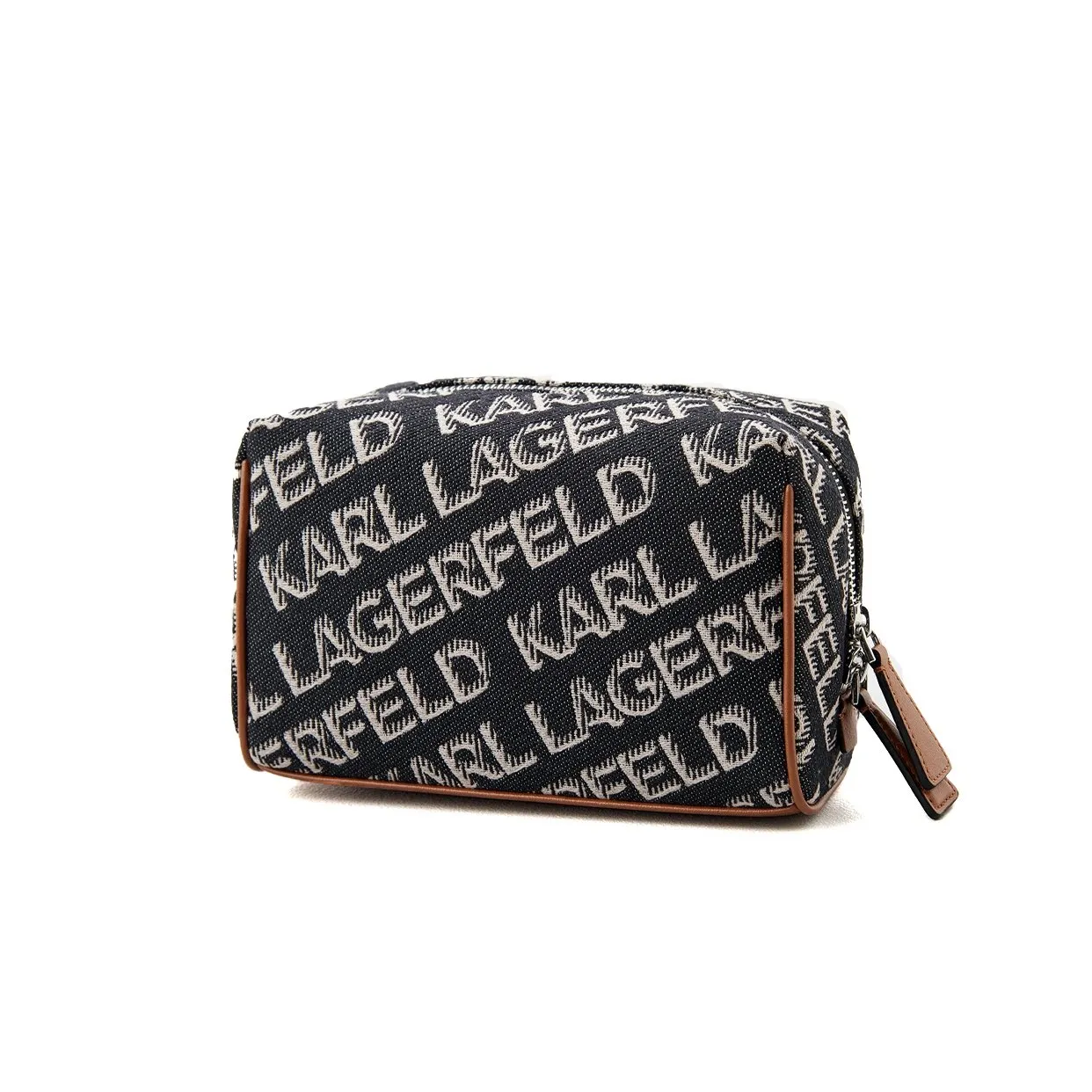 K/Essential Wash Bag -Black/Brandy