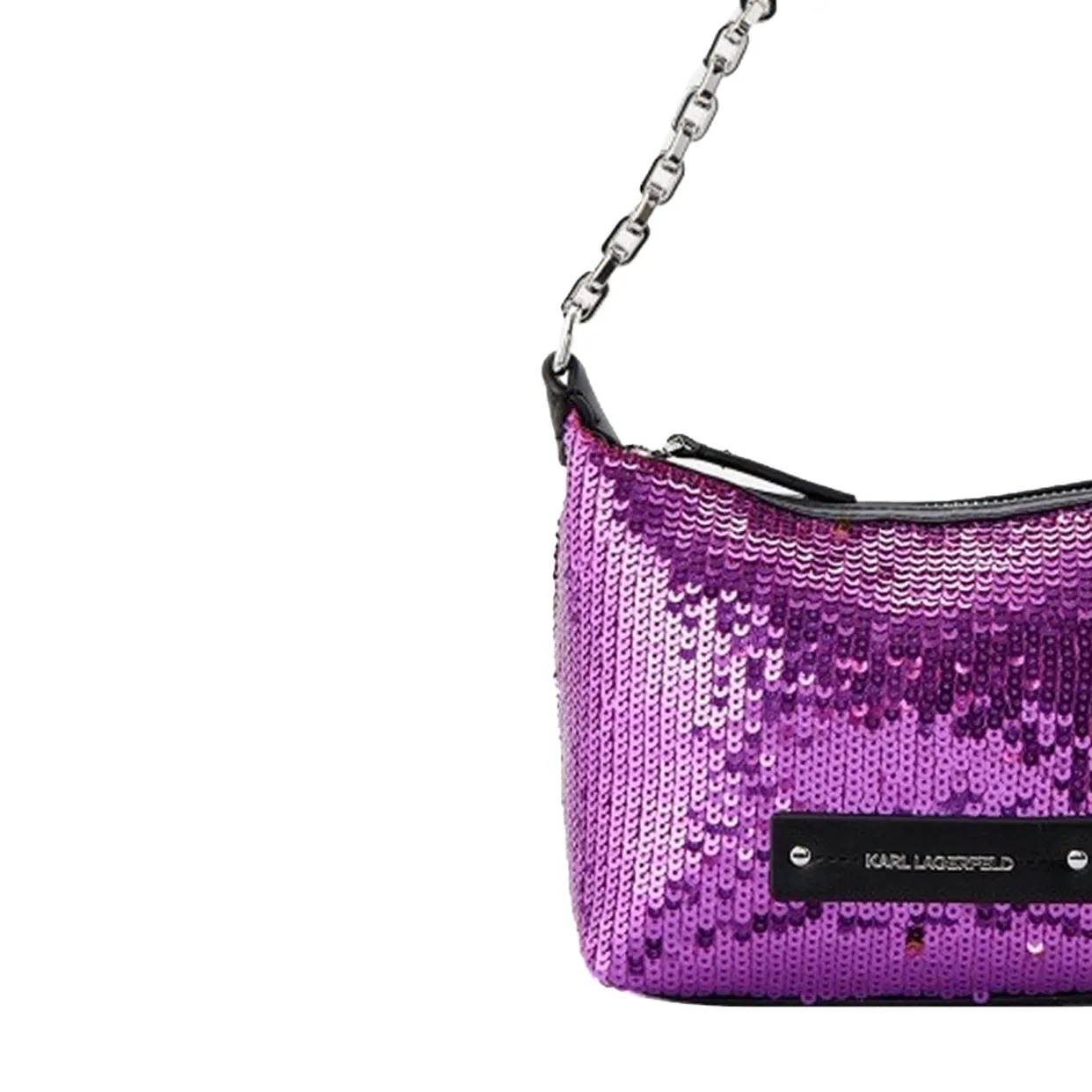 K/Evening Sequin Shoulder Bag -Purple