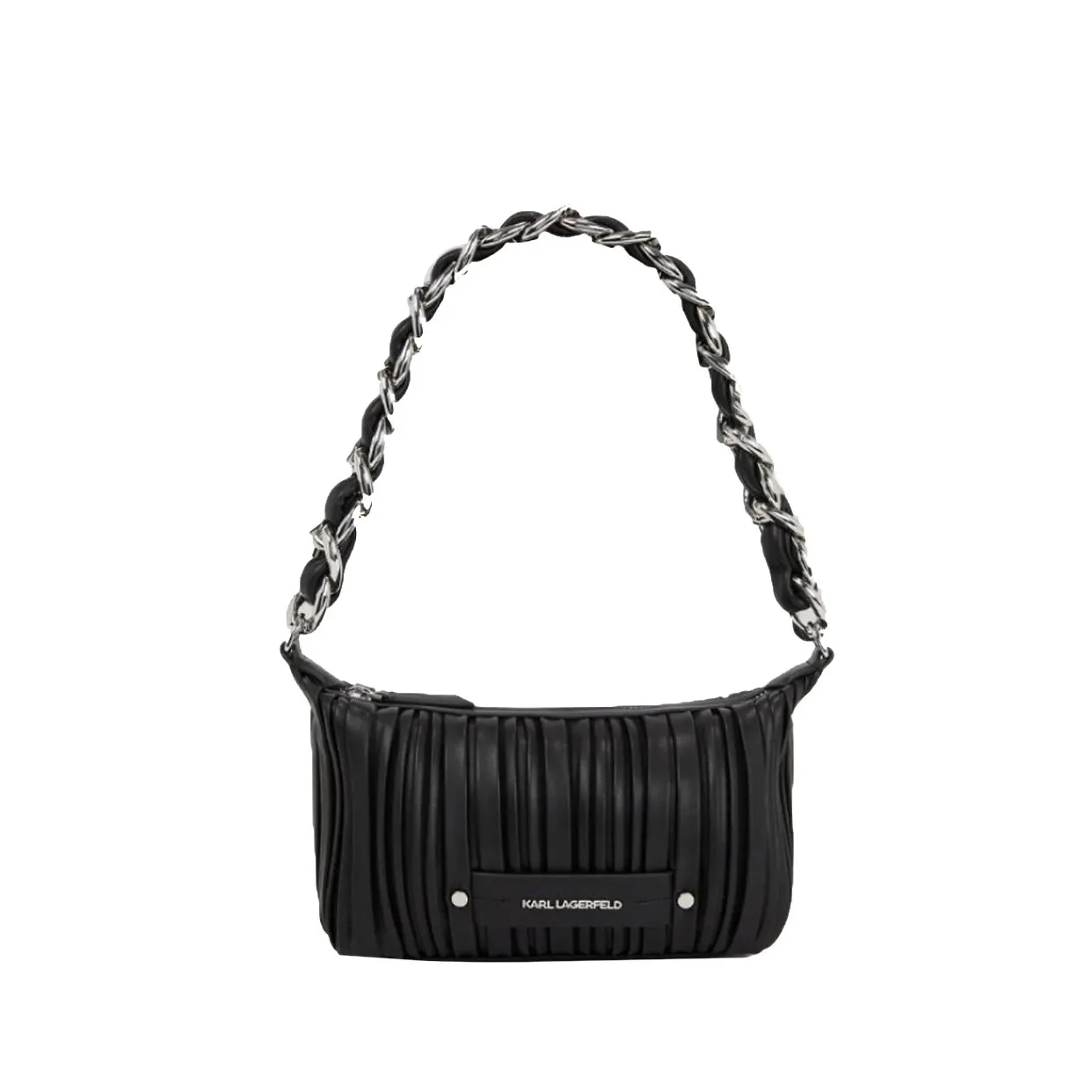 K/Kushion Chain Handle Small Shoulder Bag -Black