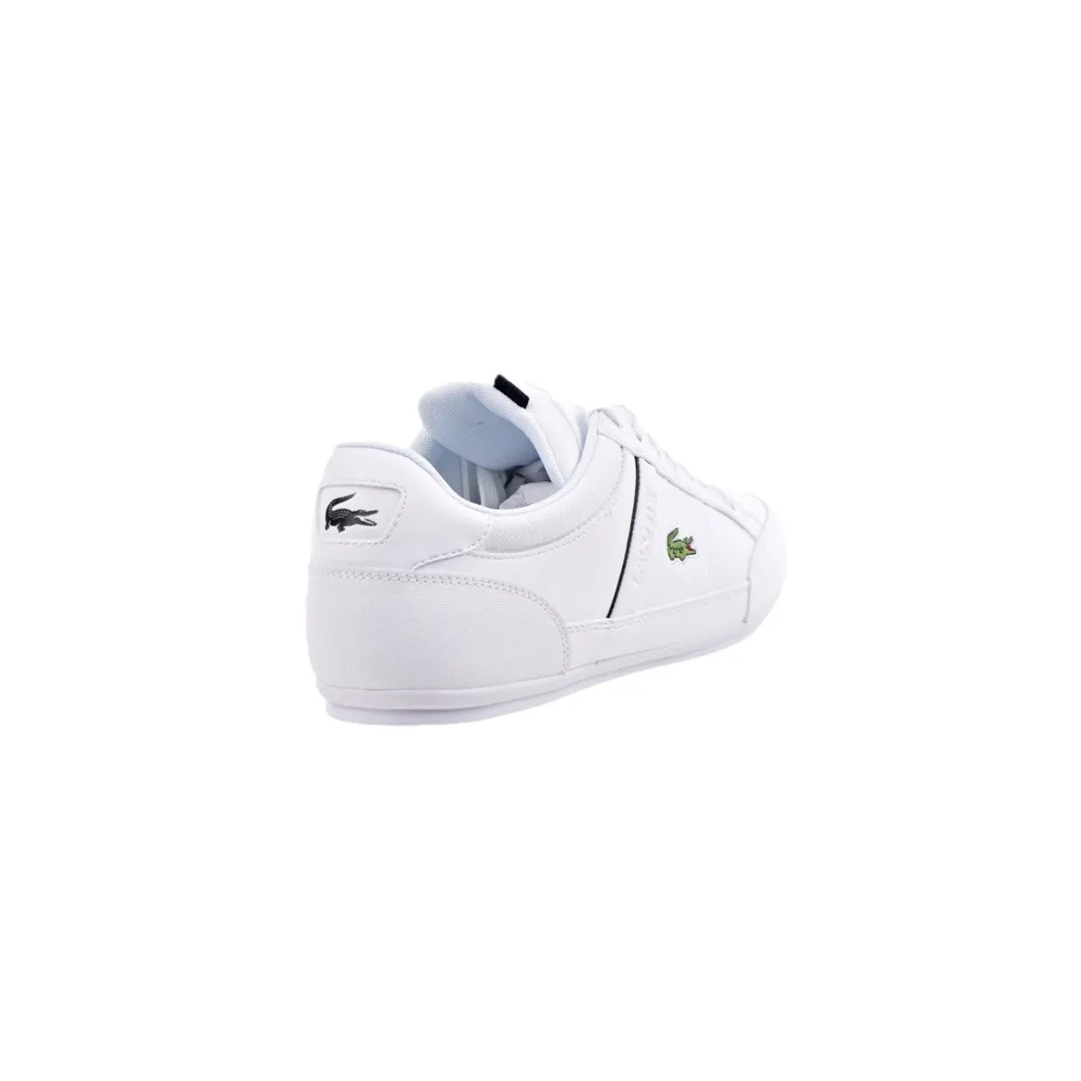 LACOSTE 7-42CMA0014147 CHAYMON 0121 1 MN'S (MEDIU WHITE/BLACK SYNTHETIC &  LEATHER LIFESTYLE SHOES