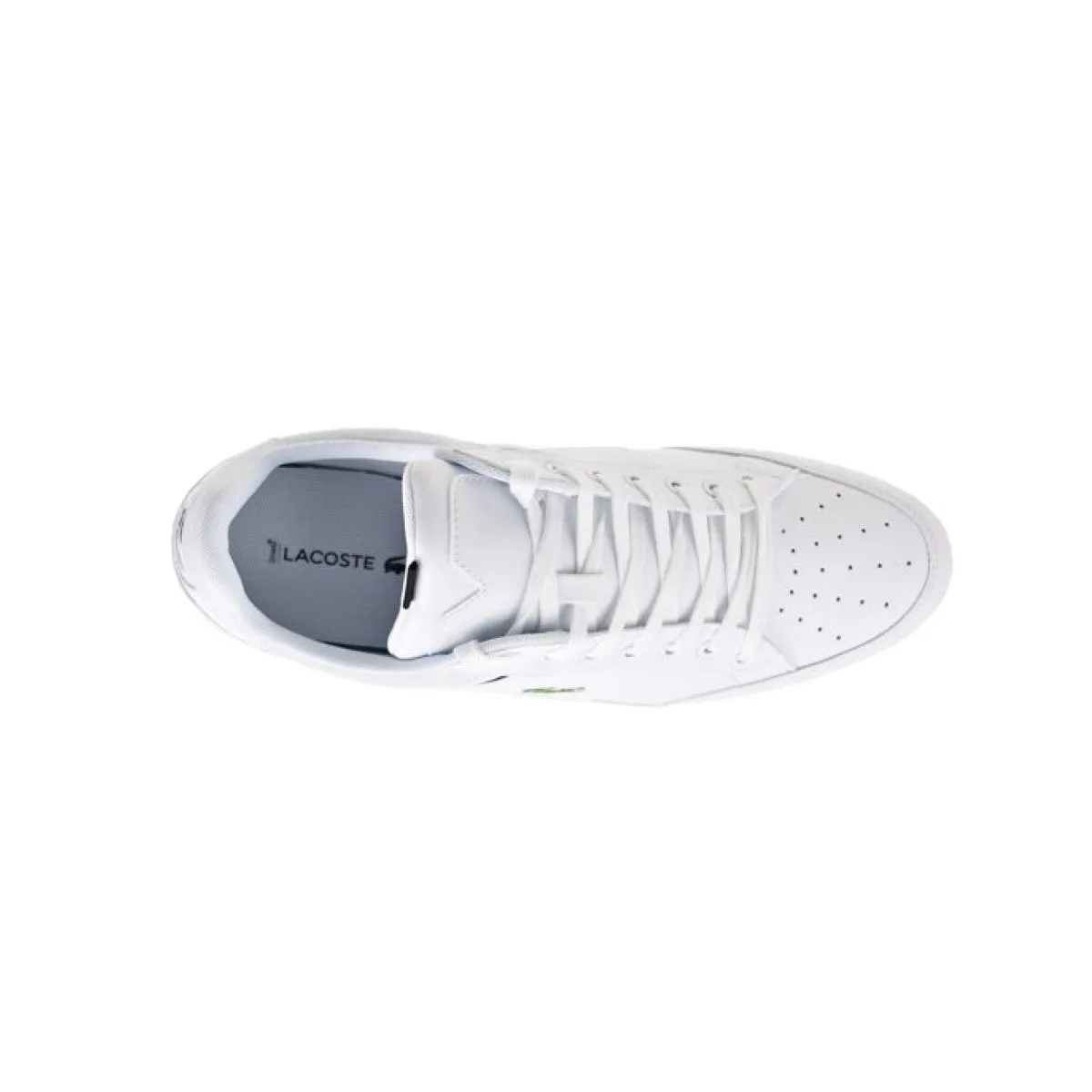 LACOSTE 7-42CMA0014147 CHAYMON 0121 1 MN'S (MEDIU WHITE/BLACK SYNTHETIC &  LEATHER LIFESTYLE SHOES