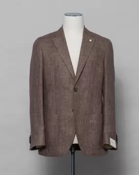 L.B.M. 1911 Linen & Wool Panama Jacket / Brown