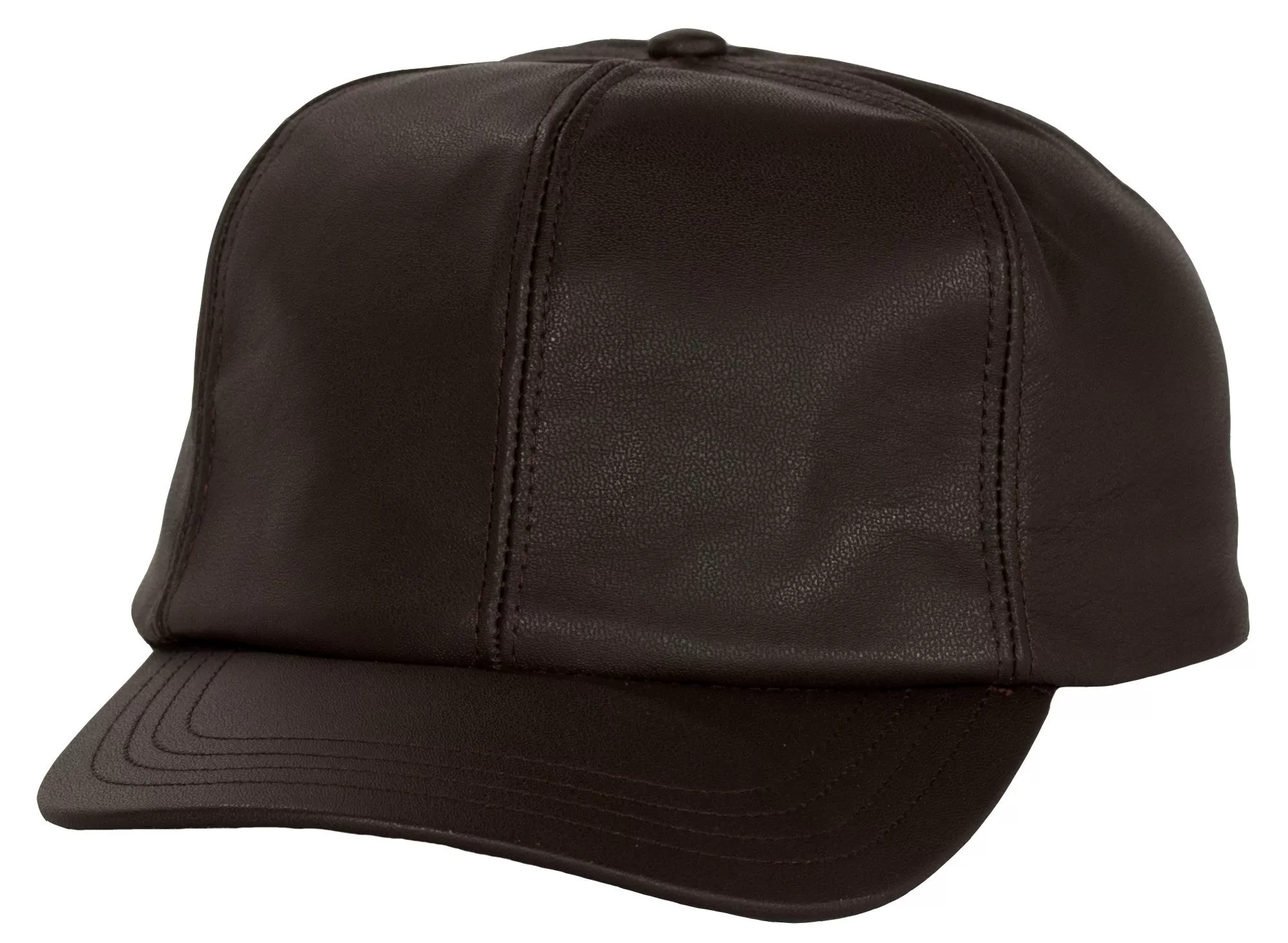 Levine Fitted Leather Baseball Cap