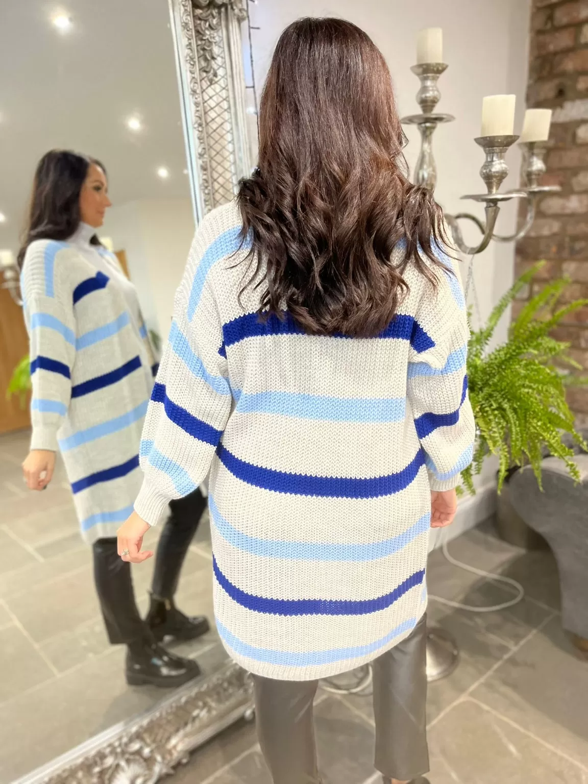 Longline Stripe Cardigan Hollis