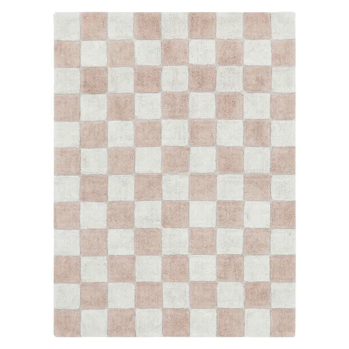 Lorena Canals Chef Kitchen Tiles Washable Rug Rose Pink