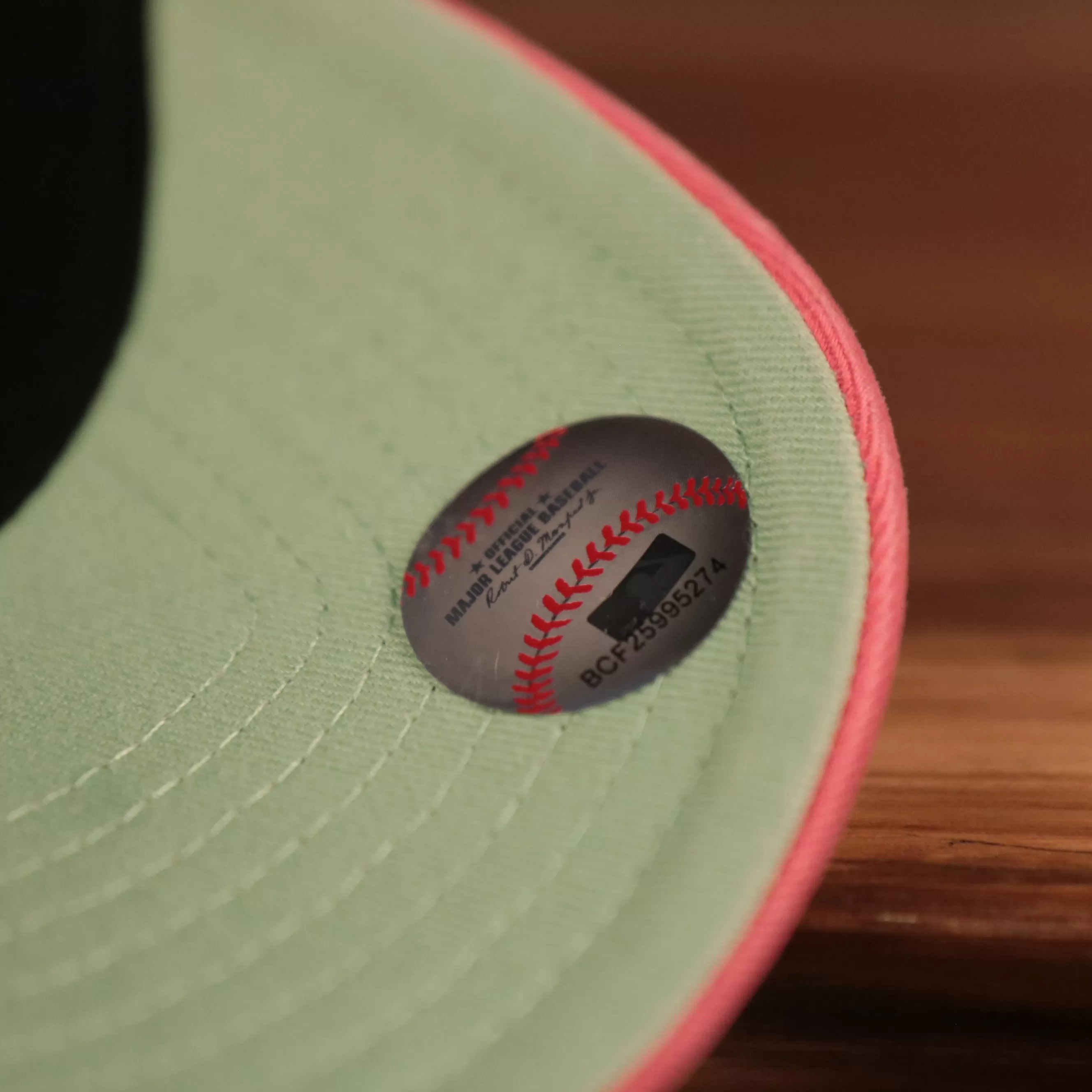 Los Angeles Dodgers Green Bottom Baseball Hat | Pink Adjustable Green Bottom Dad Hat