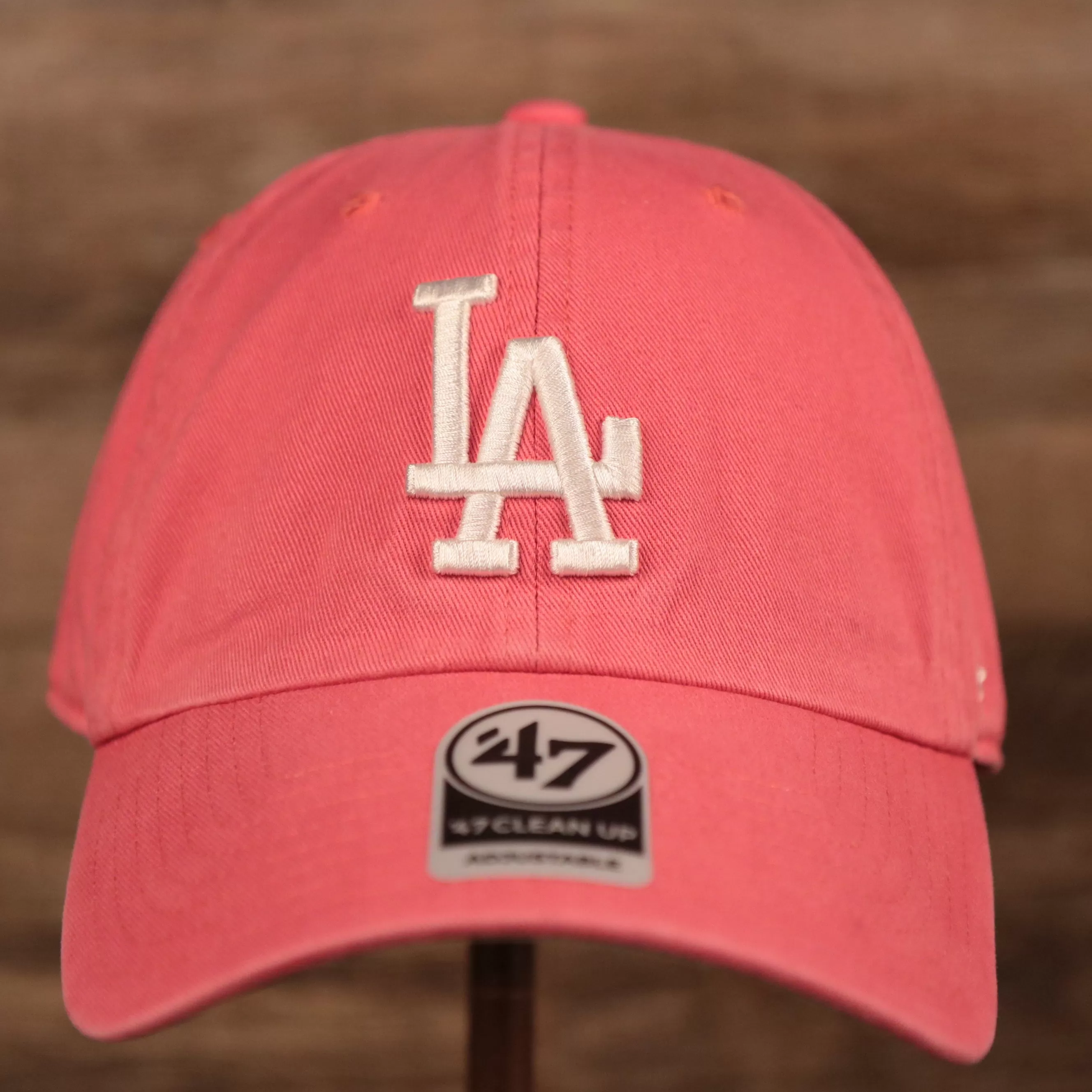 Los Angeles Dodgers Green Bottom Baseball Hat | Pink Adjustable Green Bottom Dad Hat