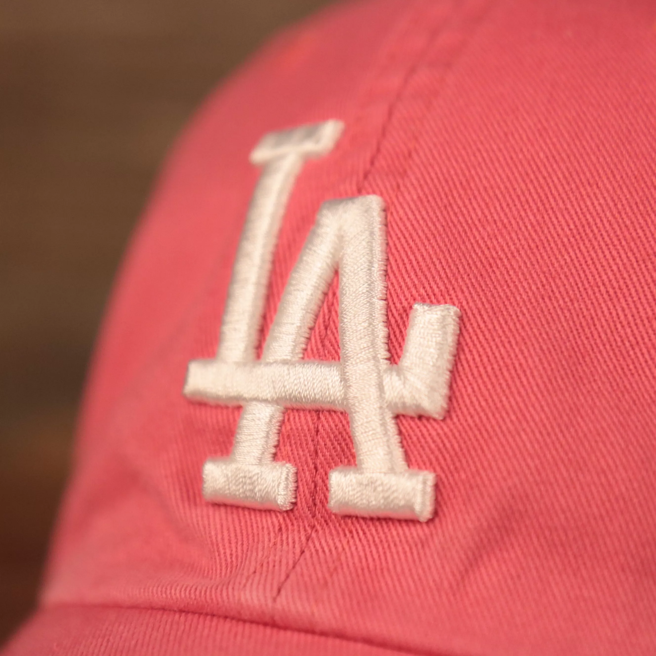 Los Angeles Dodgers Green Bottom Baseball Hat | Pink Adjustable Green Bottom Dad Hat