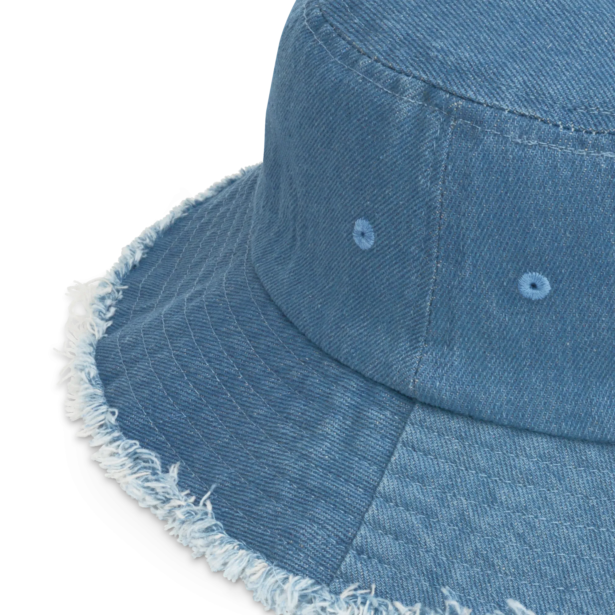 Love Thy Black Woman Distressed Denim Bucket Hat