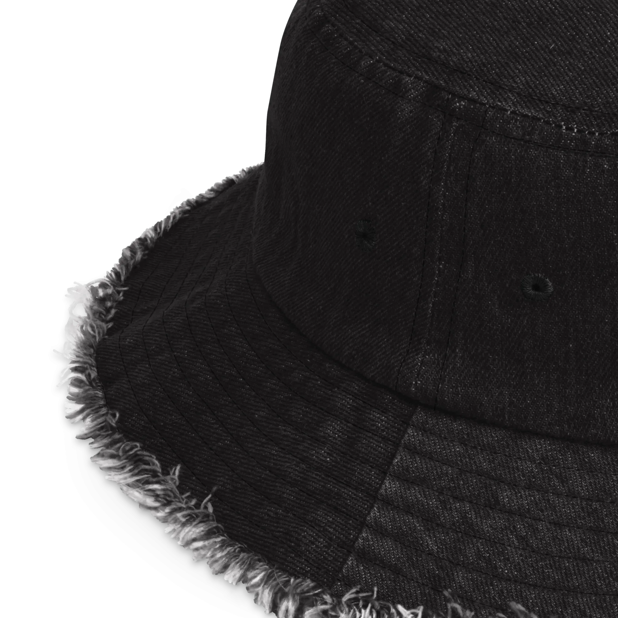 Love Thy Black Woman Distressed Denim Bucket Hat