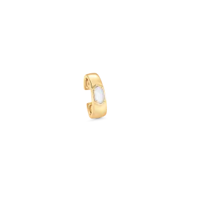 Lucia Gold Mother of Pearl Elongated Hexagon Earcuff