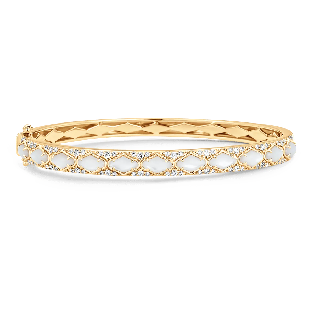 Lucia Mother of Pearl and Gold Bangle