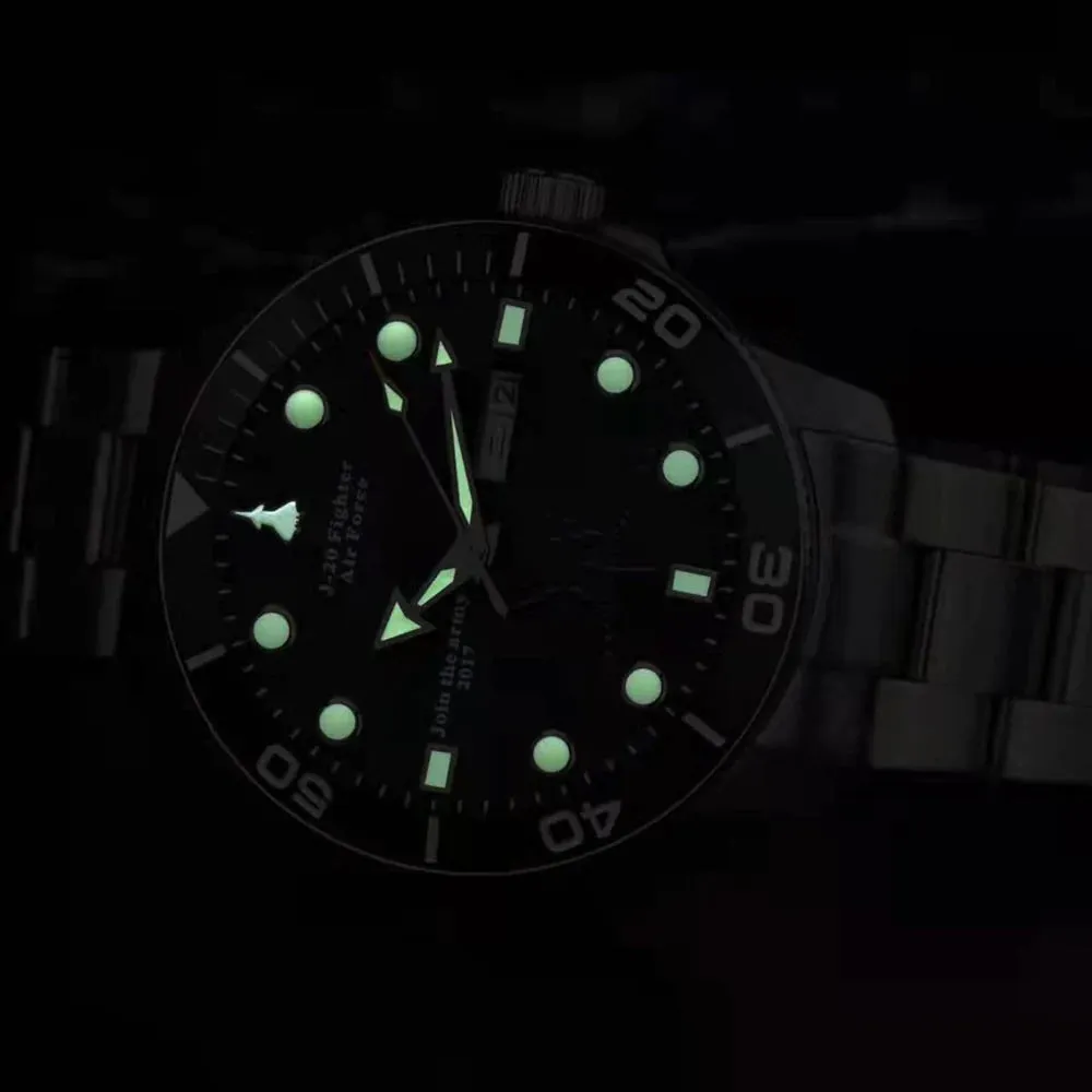 Men's Fashion Military Diver Luminous Automatic Mechanical Wristwatches