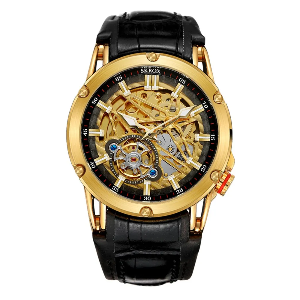 Men's Luminous Punk Skeleton Tourbillon Mechanical Wristwatches