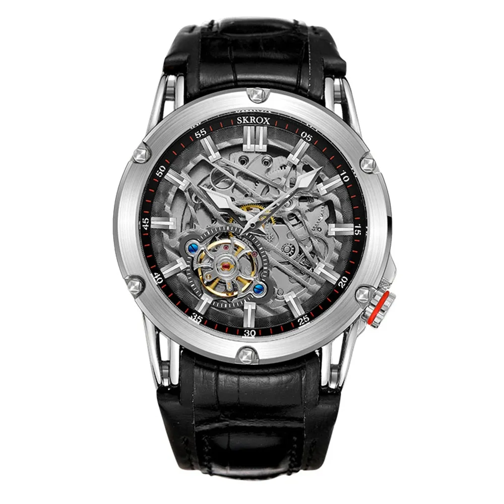 Men's Luminous Punk Skeleton Tourbillon Mechanical Wristwatches