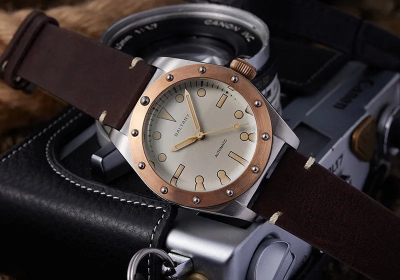 Men's Retro Luminous Bronze Bezel Automatic Mechanical Watches