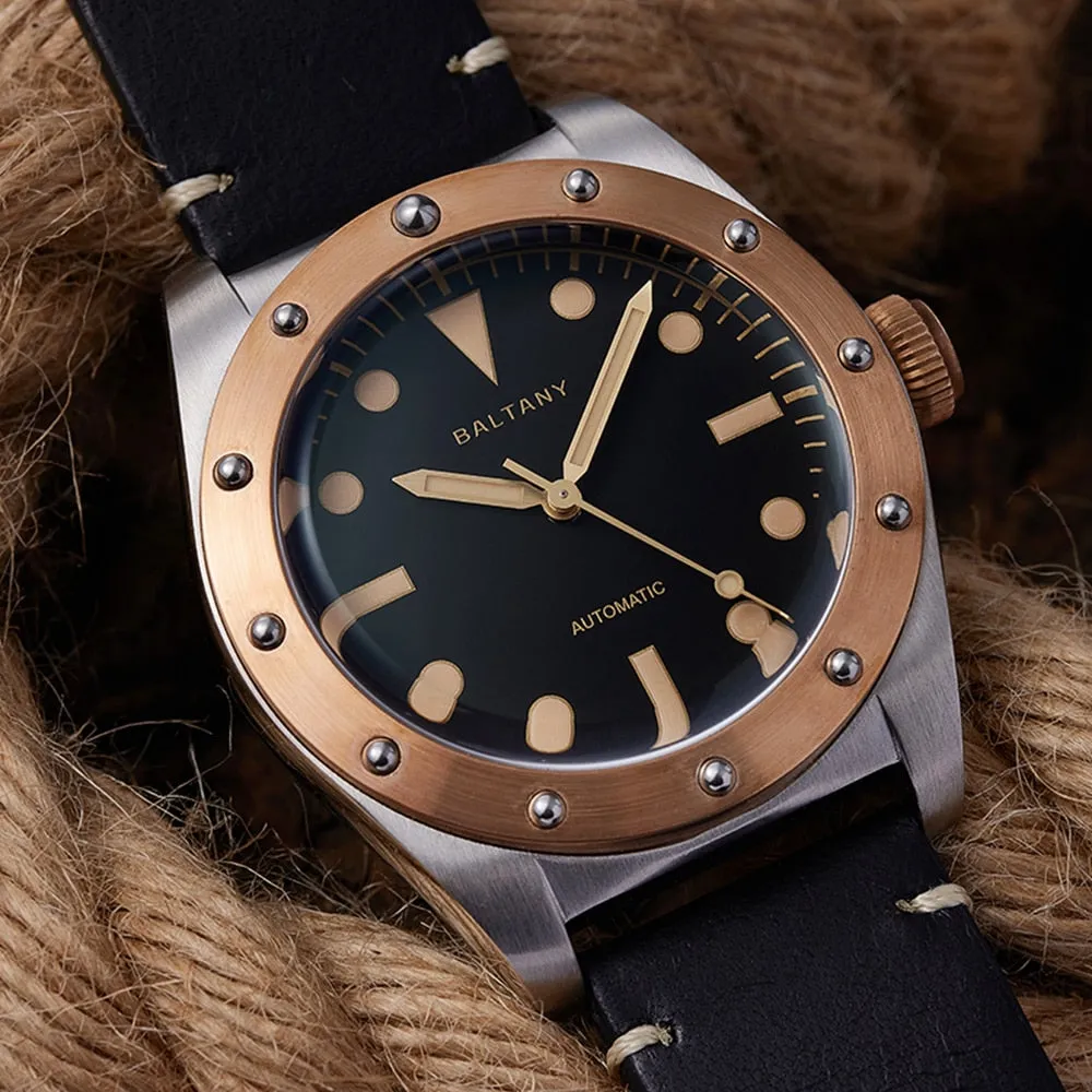 Men's Retro Luminous Bronze Bezel Automatic Mechanical Watches