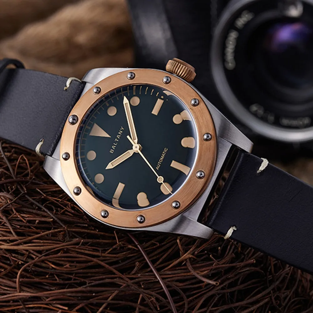 Men's Retro Luminous Bronze Bezel Automatic Mechanical Watches