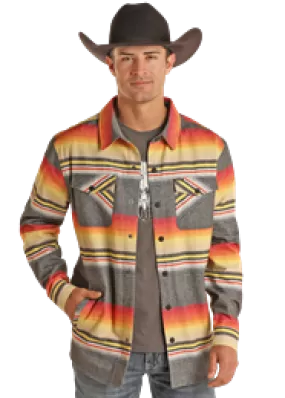 Men's Rock & Roll Serape Stripe Shirt Jacket