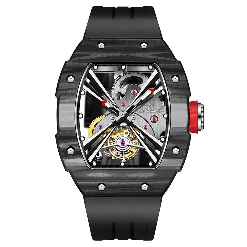 Men's Sapphire Skeleton Manual Tourbillon Luminous Mechanical Watch