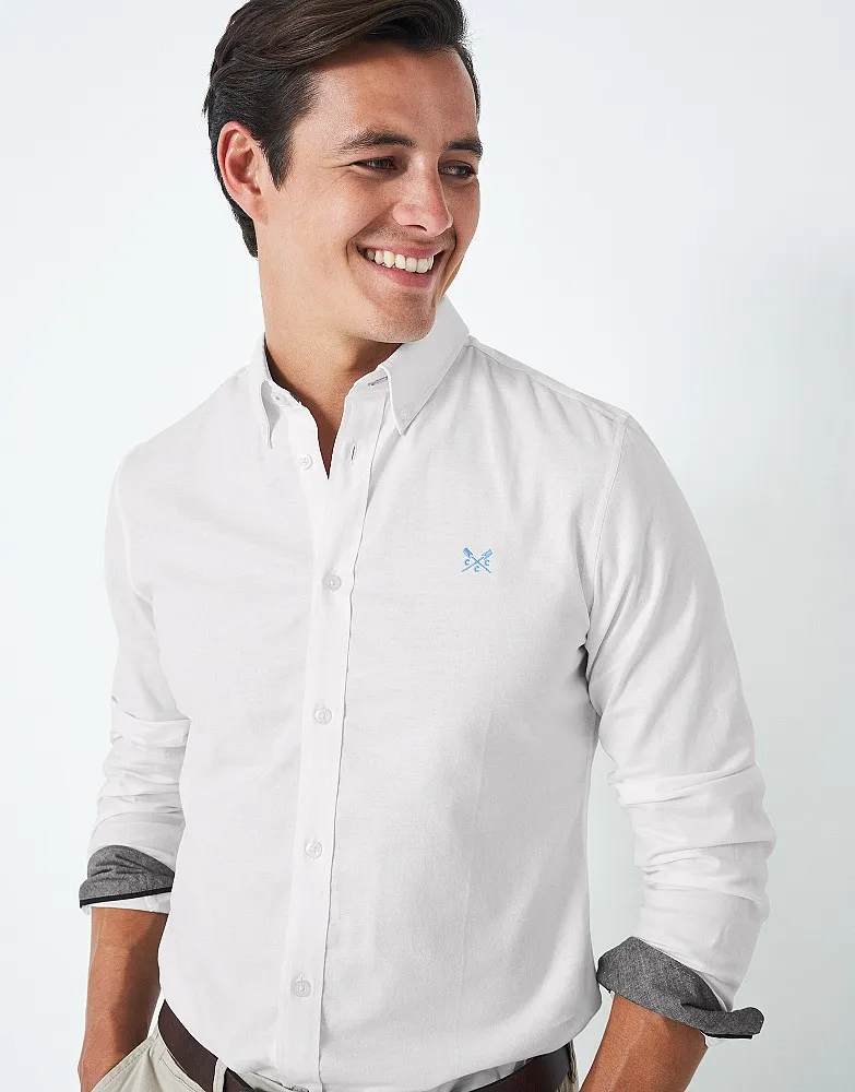 Men's Tailored Fit Organic Oxford Shirt from Crew Clothing Company