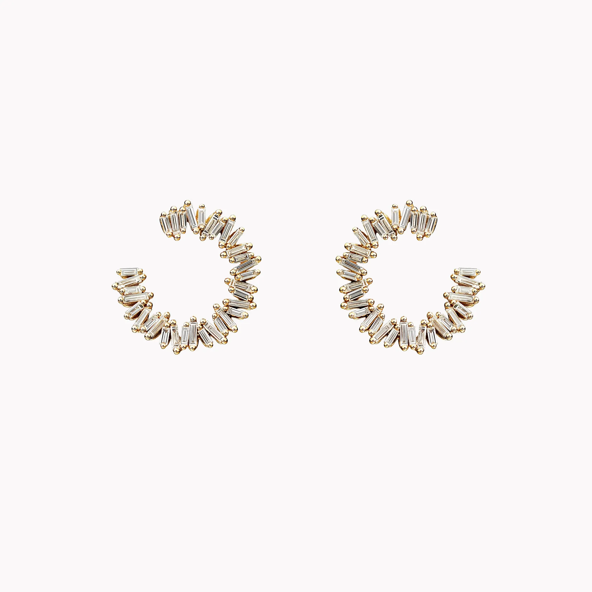 Mini Diamond Spiral Earrings