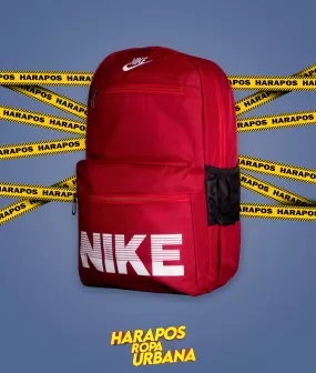 Mochila nike rojo con letras rayadas