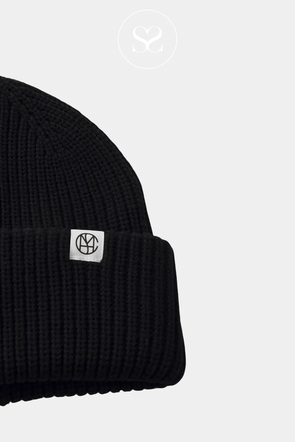 MOSS COPENHAGEN - RACHELLE 24 BEANIE HAT BLACK