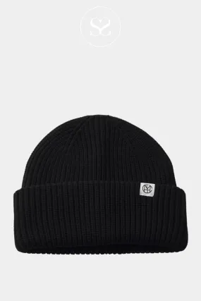 MOSS COPENHAGEN - RACHELLE 24 BEANIE HAT BLACK