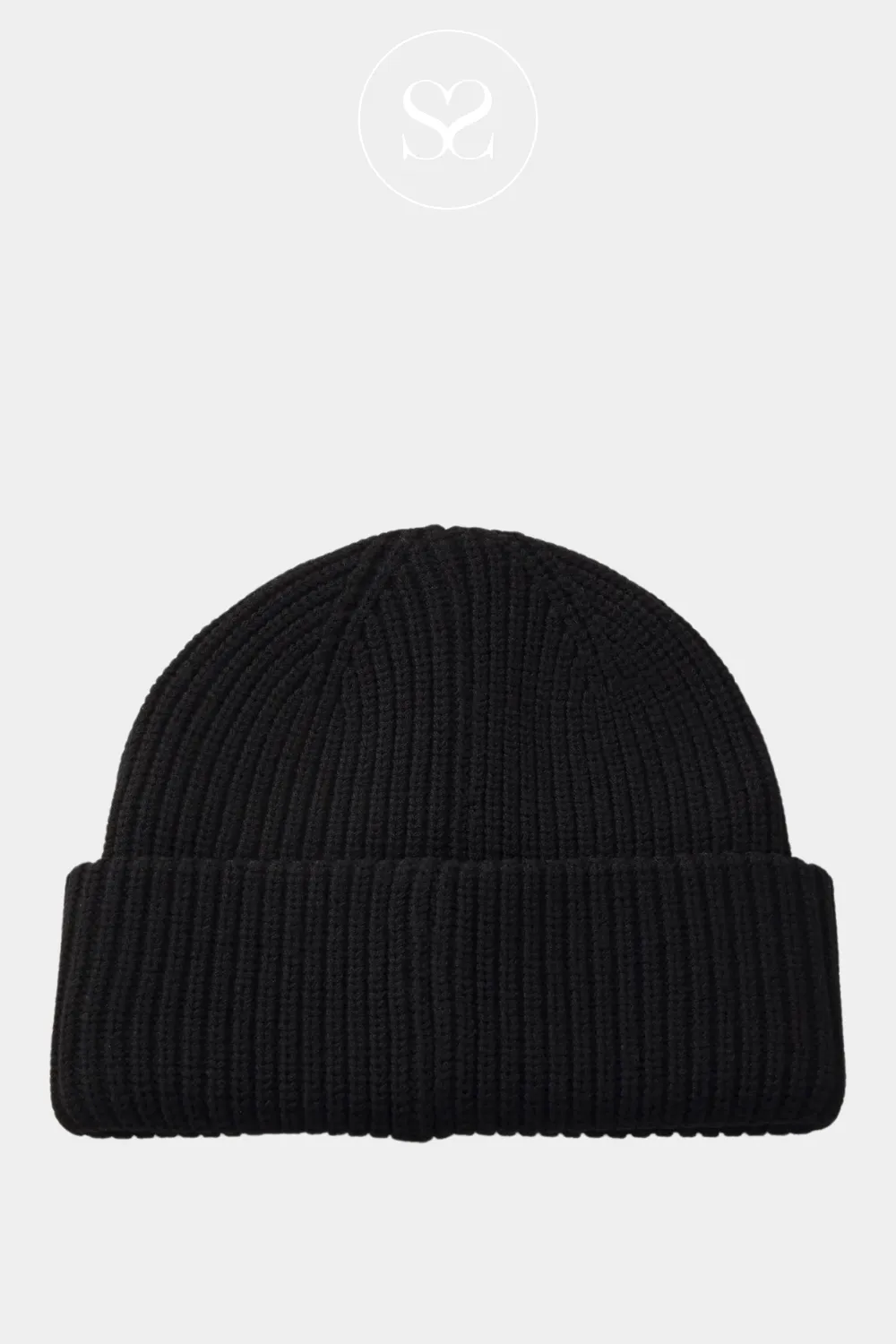 MOSS COPENHAGEN - RACHELLE 24 BEANIE HAT BLACK