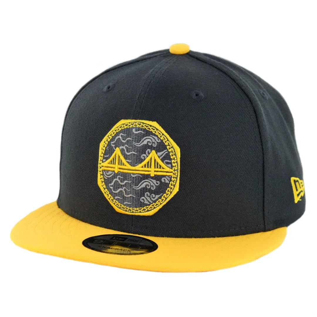 NEW ERA 9FIFTY GOLDEN STATE WARRIORS CITY SERIES 2018 SNAPBACK HAT BLACK YELLOW