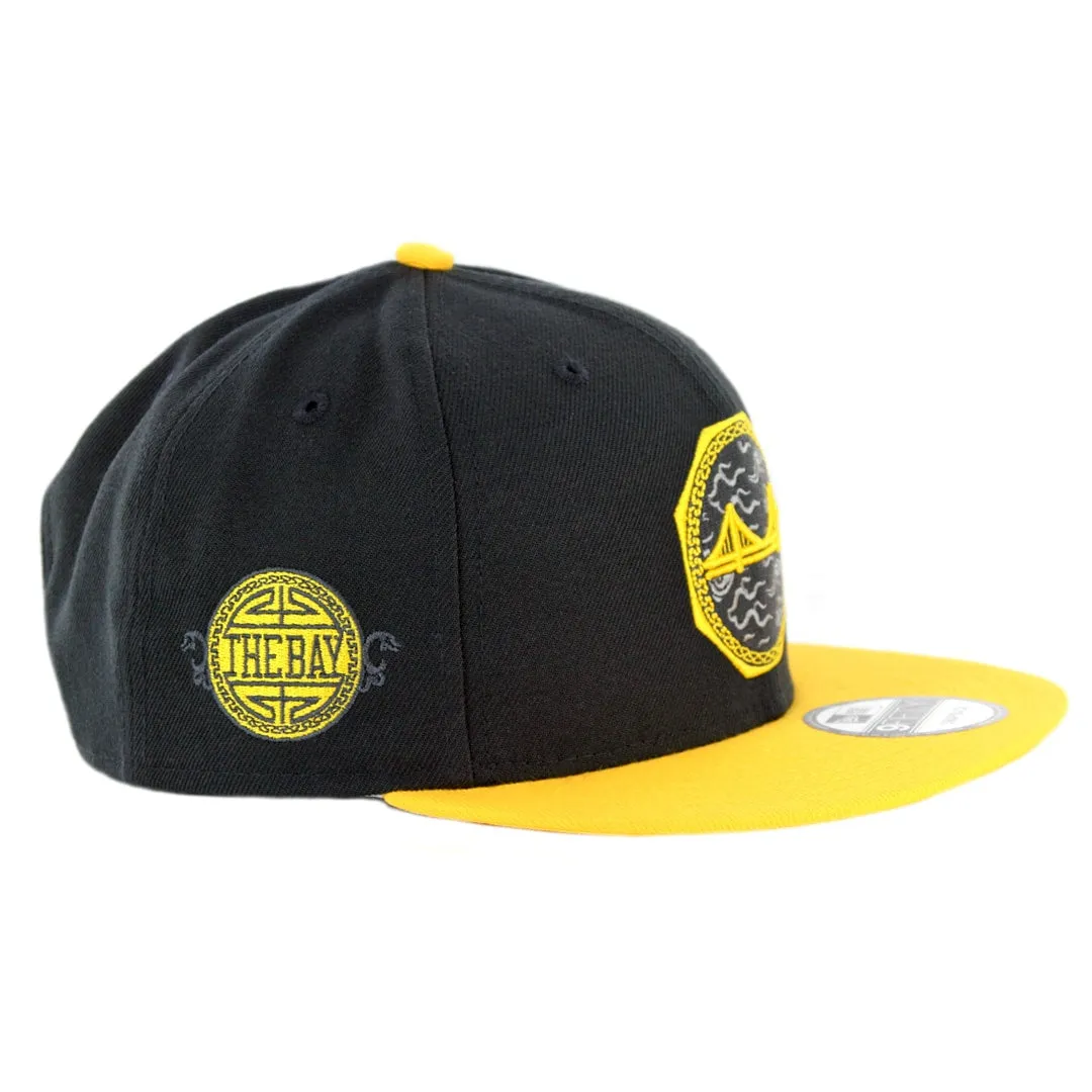 NEW ERA 9FIFTY GOLDEN STATE WARRIORS CITY SERIES 2018 SNAPBACK HAT BLACK YELLOW