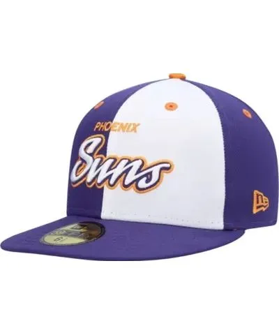 New Era Men's NBA Purple/White Phoenix Suns Script Pinwheel 59FIFTY Fitted Hat