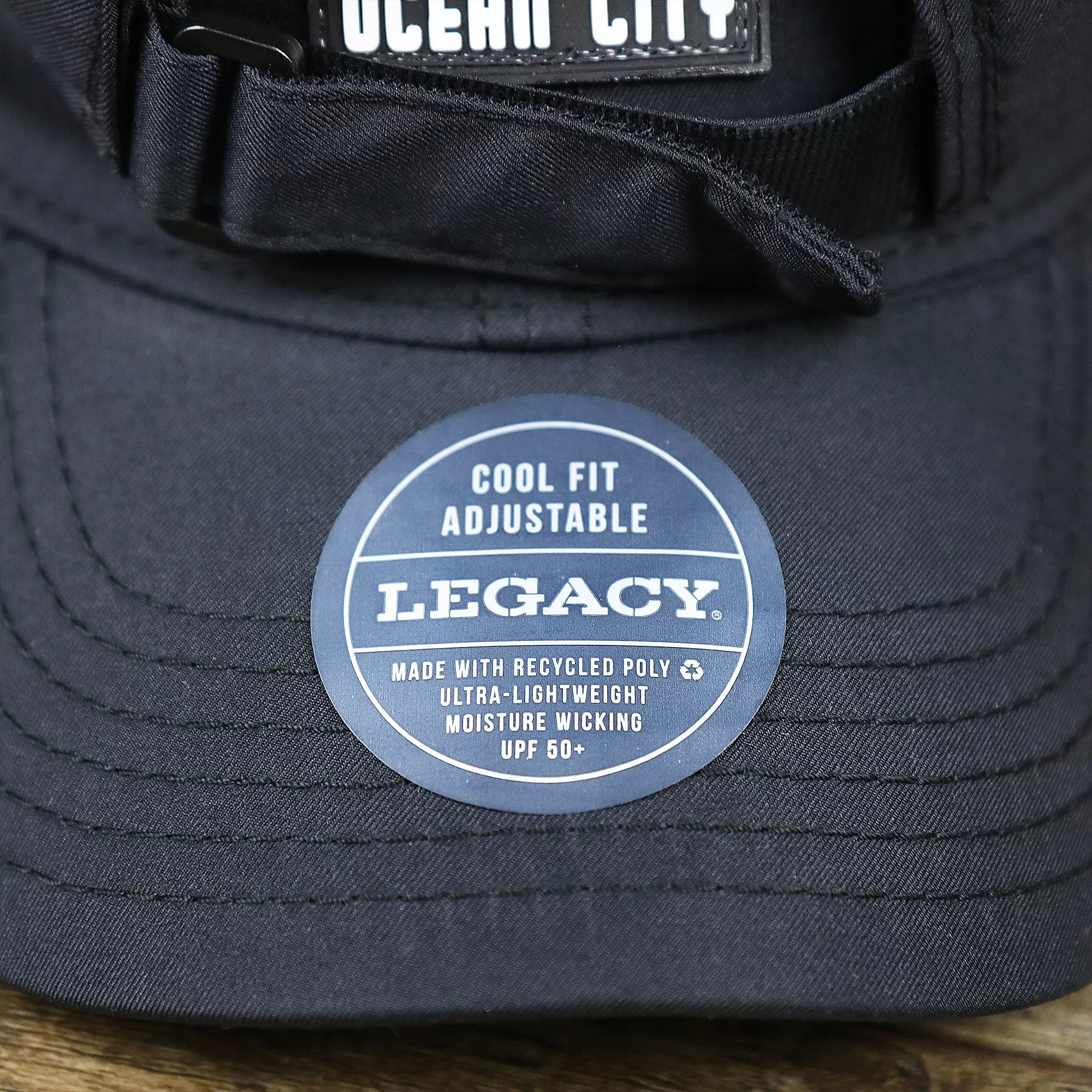 New Jersey High Point PVC Ocean City Rubber Patch Cool Fit Adjustable Dad Hat | Black Dad Hat