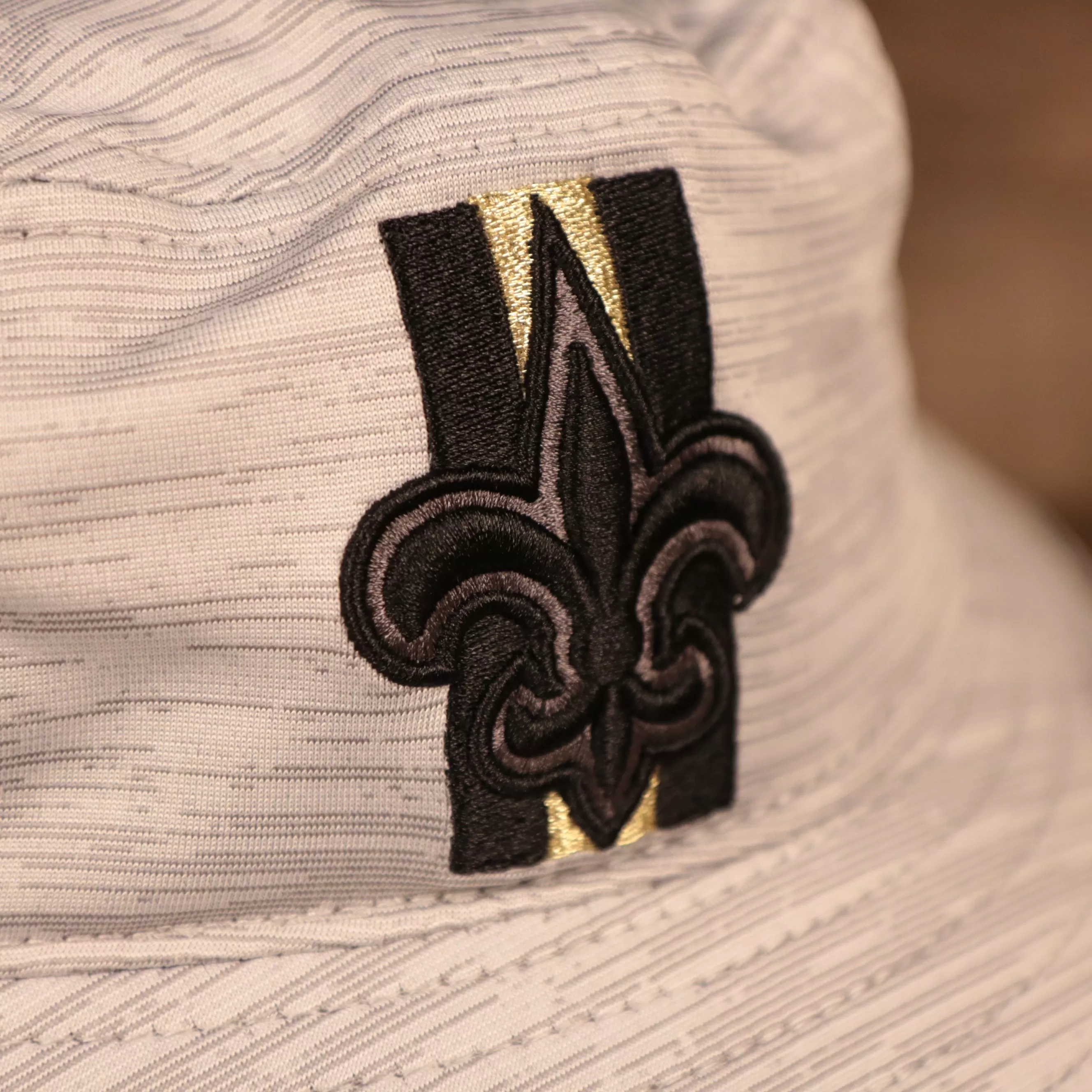 New Orleans Saints 2021 NFL on Field Training Gray Bucket Hat | Saints 2021 NFL Training Boonie Hat