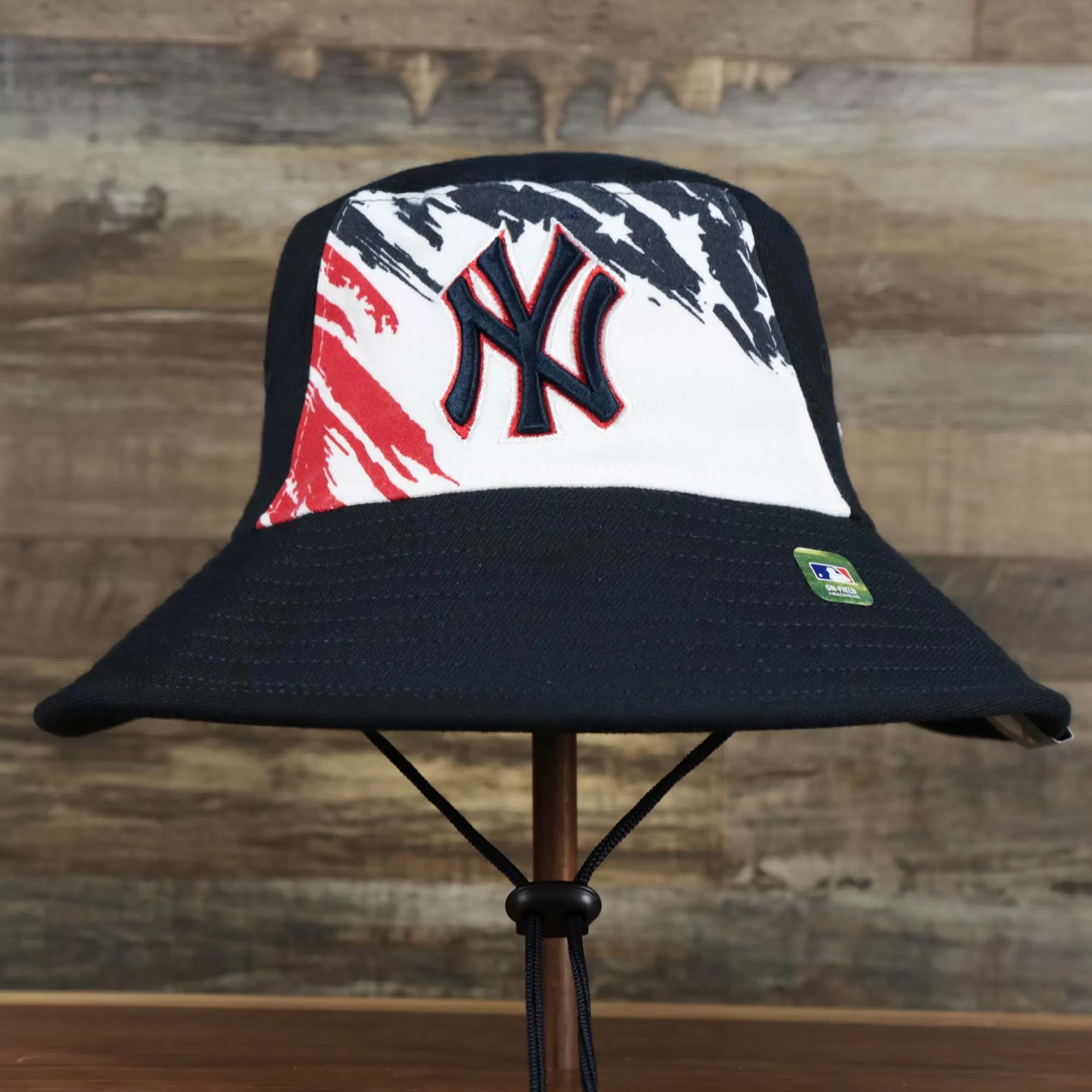 New York Yankees 2022 4th of July Stars And Stripes Bucket Hat | Navy Bucket Hat