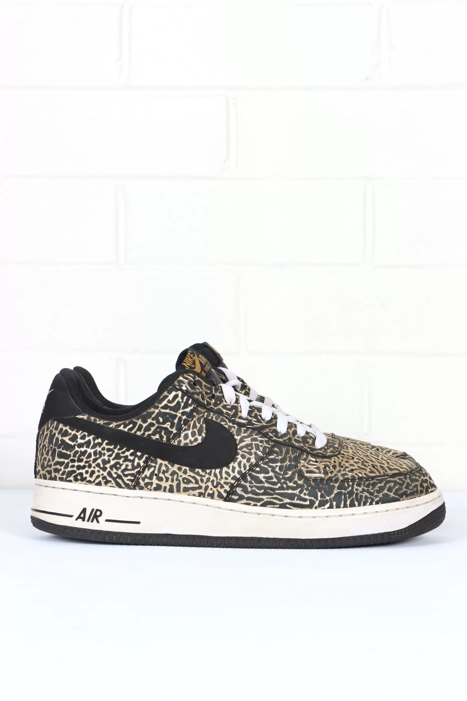 NIKE Air Force 1 'Gold Elephant' Low Sneakers (11.5)