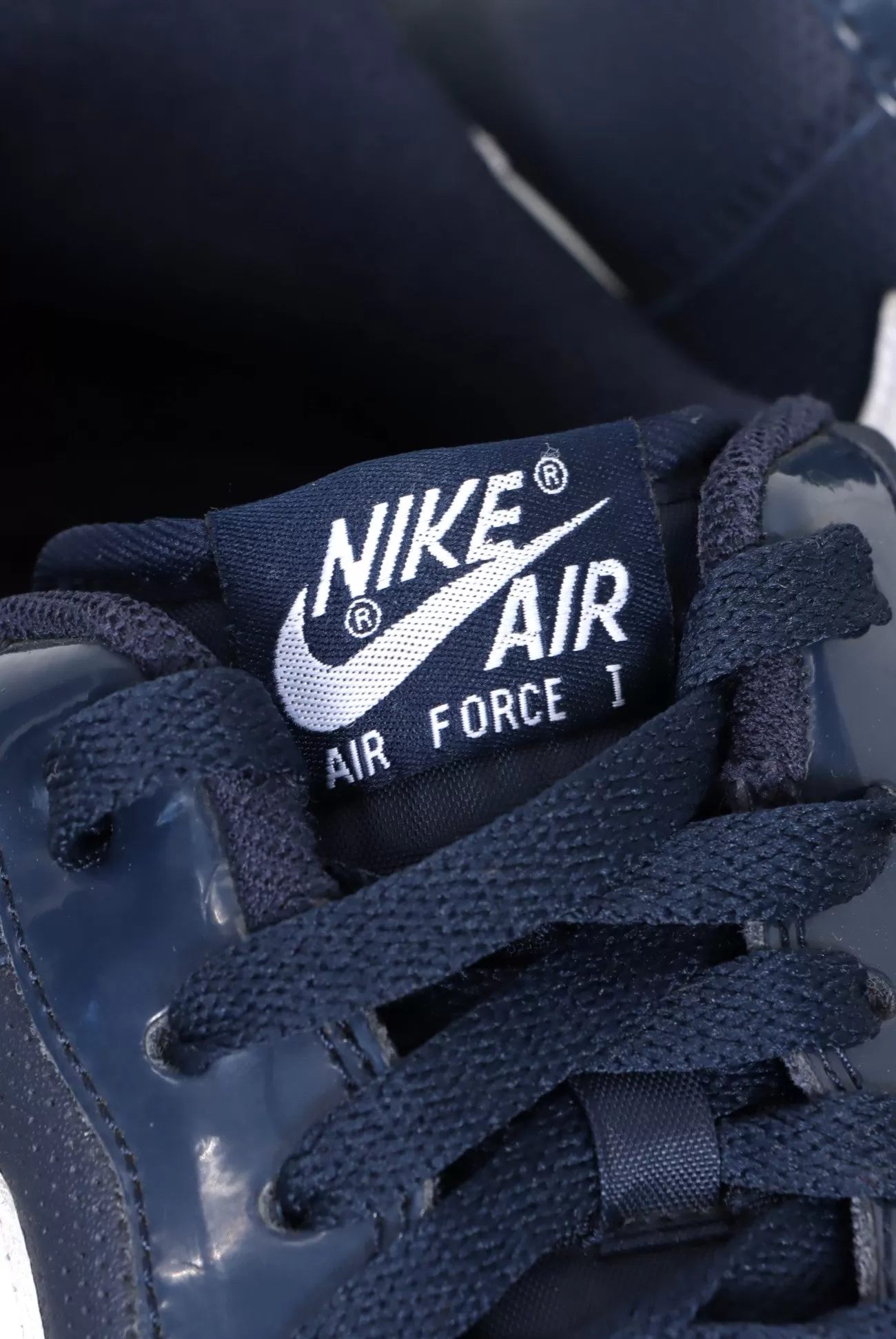 NIKE Air Force 1 'Midnight Navy' Patent Low Sneakers (14)